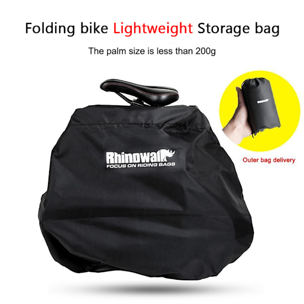 Foldbar Cykel Ultralet Opbevaringspose til Portabel Læsning sort 14-16cun black