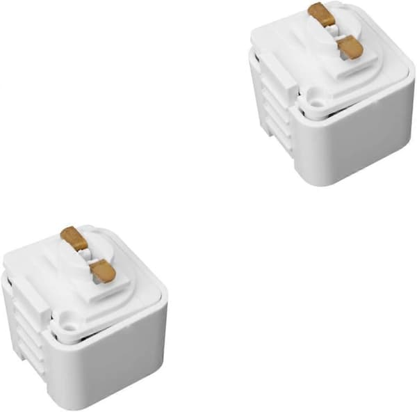 AURA 2 stk 2-spors lyshoder skinnebelysningskobling, skinnebelysningstilbehør, LED-guide pendellampehodadapter hvit