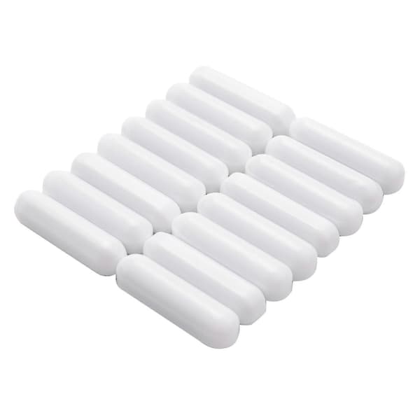 16 stk. PTFE magnetiske rørestave til laboratorieomrørerplade, stangrøremagneter (16-delt sæt) White
