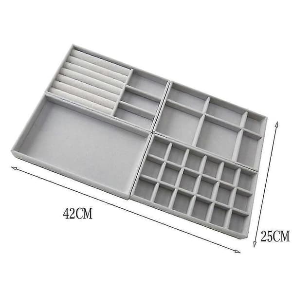 [LCS] Set of 4 jewelry storage boxes, jewelry tray, stackable