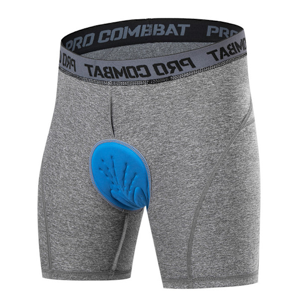 Miesten pyöräilyshortsit 3D-pehmusteella, MTB-pyöräilyhousut, alusvaatteet, hengittävät, harmaa harmaa L Grey
