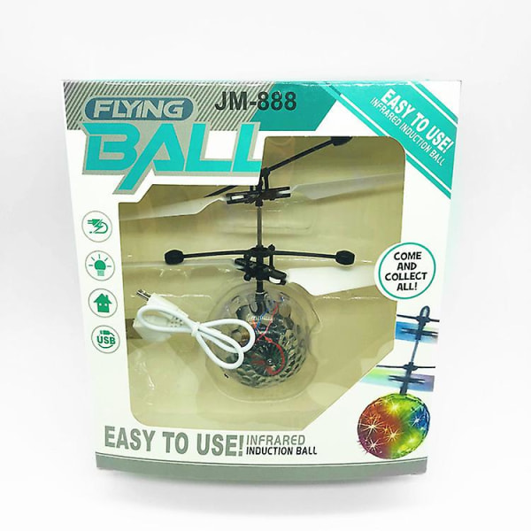 Flying Ball Med Fjärrkontroll Led Luminous Helikopter Säker Palm Drone Infraröd Sensor Crack yellow