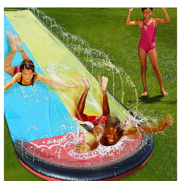 Vesiliukumäki, kesälelu sisäänrakennetulla sprinklerillä Double size