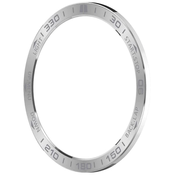 Til Garmin Fenix 8 47mm AMOLED Version Rustfrit Stål Bezel Ridsefast Beskyttelsesring Multicolor Silver+Grey