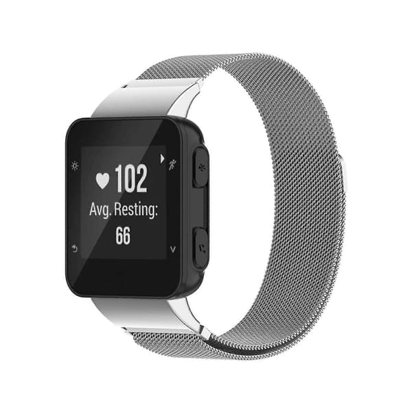 [LCS] För Garmin Forerunner 35 / 30 Milanese klockarmband Silver