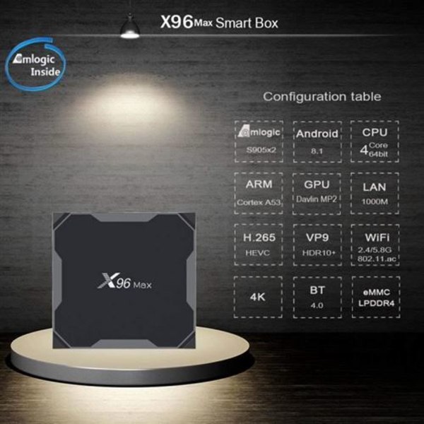 X96 Max TV Boks Android 8.1 4 64G, 4K Smart Digital Boks for TV m