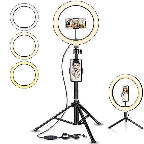 LED-ringljus Selfie med utdragbart stativstativ med fjärrkontroll C