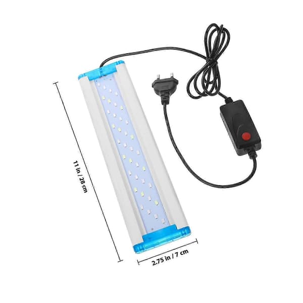 Akvarielys Akvarium LED-lampe for fisketank justerbar hvit