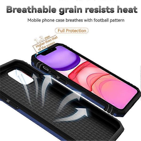 [LCS] Kompatibel med iPhone 11 Pro Max-deksel med kameraglidbeskytter PC+TPU støtte rustningsdeksel Blue