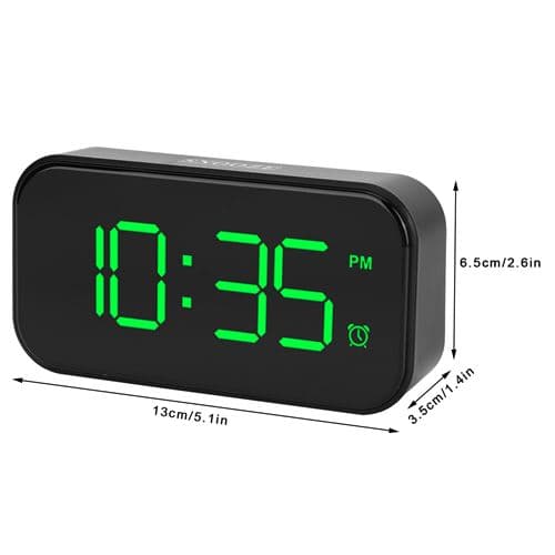 [LCS] Yöpöydän USB-digitaalinen kosketusherätyskello 12 / 24H - Vihreä