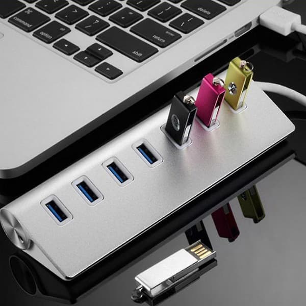 [LCS]Portar Usb 3.0 Hub Splitter Strömadapter Kompatibel med PC Laptop Stationär Dator