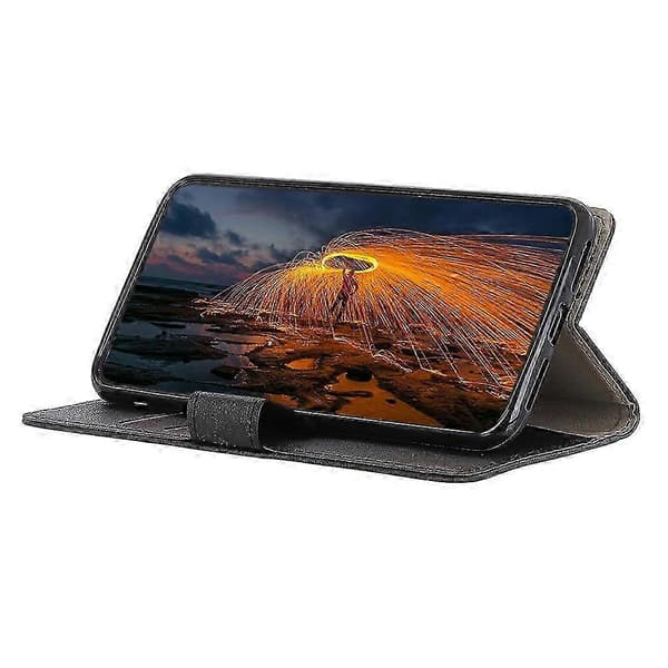 [LCS]För Google Pixel 9 Pro XL Texturerat Telefonfodral PU Läder Telefonställskydd Black