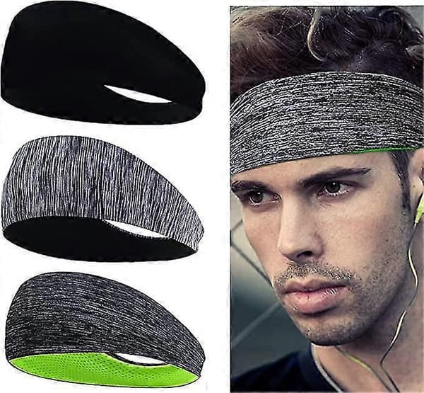 3-pack Sportpannband Halkfritt Svettband