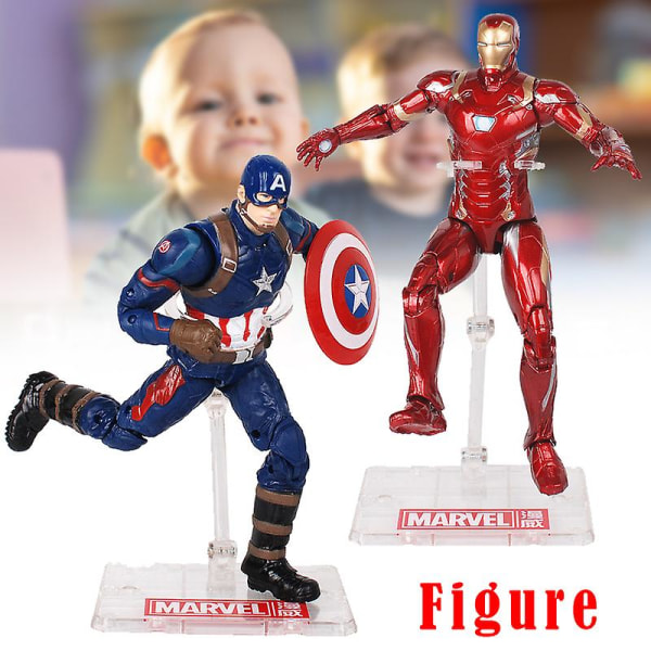 Marvel Superhjälte Avengers Actionfigur Leksaker Docka Med Ställ För Barn Pojke Vuxen N
