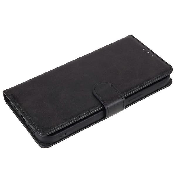 [LCS] För Oppo R15 Pro Fodral Kalvstruktur PU Läder Plånboksfodral med handledsrem Svart