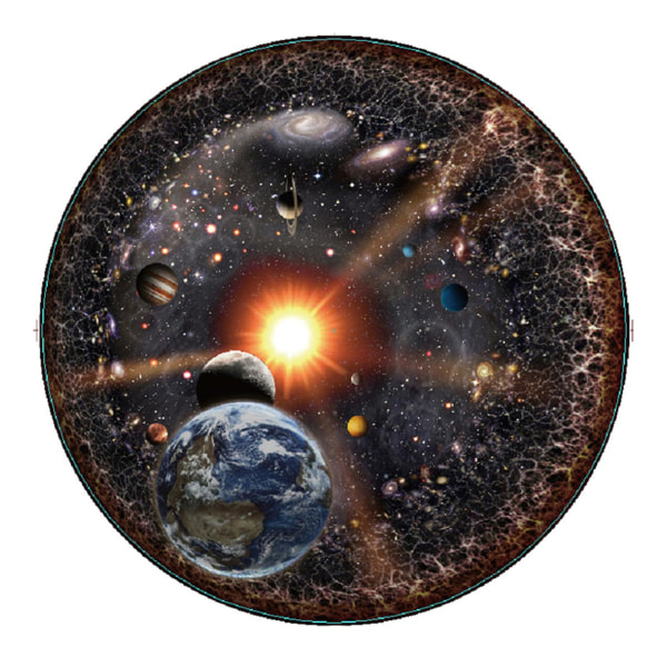 1000 Bitar Runt Pussel Universum Solsystem Planet Barn Vuxen Spel Leksak Universe