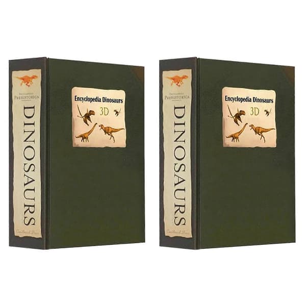 [LCS]Interaktiv 3D Dinosaur-leksikonbok for barn Pedagogisk Pop-Up Forhistorisk Skapning Gave til gutter og jenter 2pcs