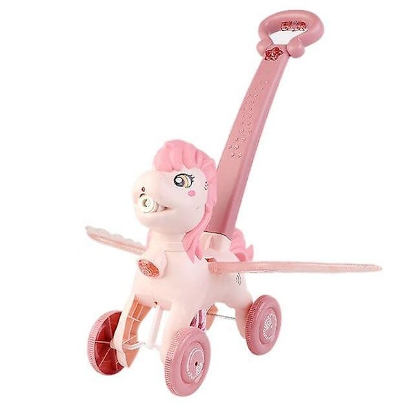 50ml Maker Trolley Bubbelmaskin Kawaii Tecknad Rolig Bubbelmaskin Barn Inomhus （Rosa）