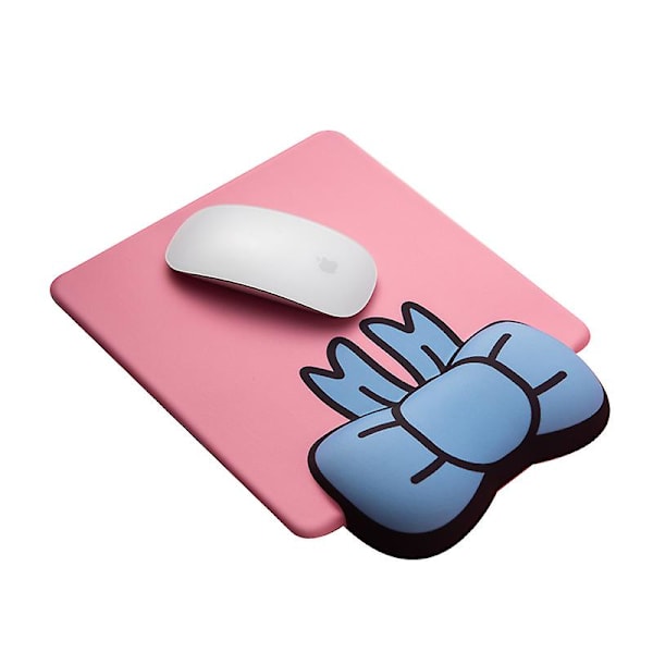 Musmatta med rosett för handleden och handstöd för tangentbord pink