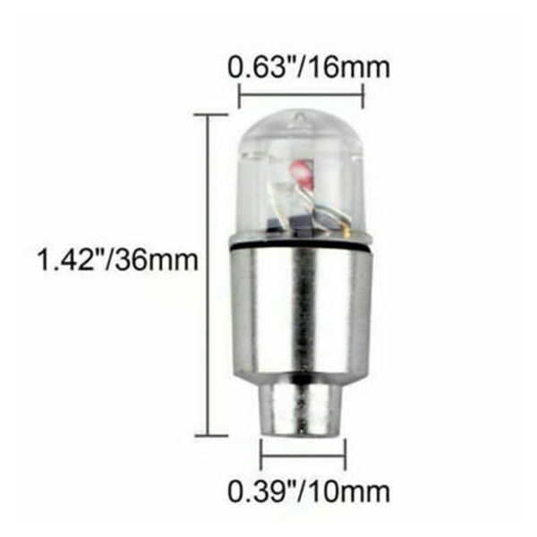 8 st LED-hjulventillock Neonljuslampa Glödlampa Cykel Bil Red