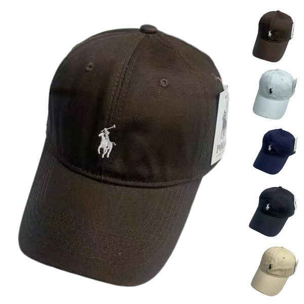 Polo Cap Män Kvinnor Baseball Unisex Klassisk Snapback Justerbar Trucker Hat Gåvor Black White Label