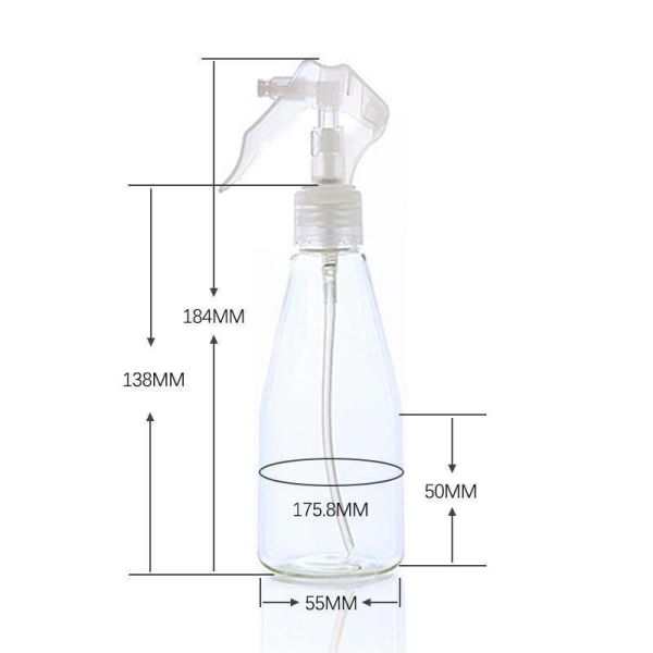 10 st Små Plastsprayflaskor för Vattning, Rengöring, Handhållna 200ml 10pcs
