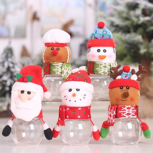 Julgodispåse Godisburk Förvaringsväska Barnpresenter Nyår snowman