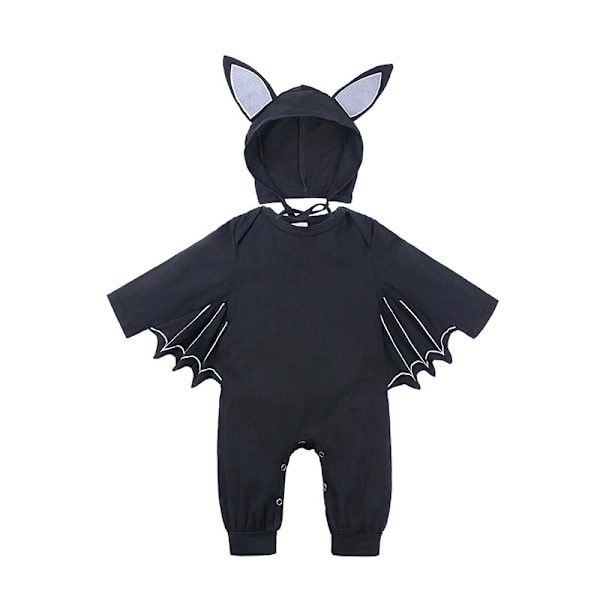 Halloween-asu vastasyntyneelle poikavauvalle, lepakkohaalari black 80cm