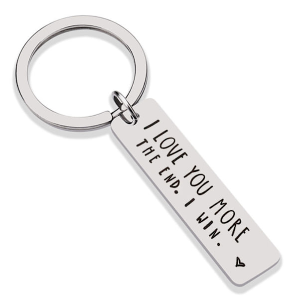 Valentinsdag JEG ELSKER DIG MERE/MEST SLUT Key Chain Vedhæng A