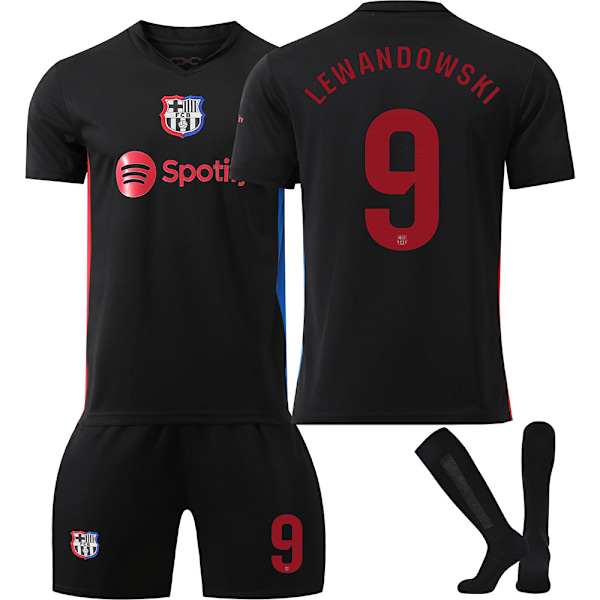 Fotbollströja Barn Set #9 Lewandowski Fotbollsdräkter Pojkar Träningsset 18