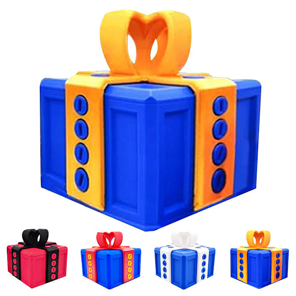 Irriterande Presentask med Skruvar, Skämtask med Skruvar, Verkligen Irriterande Presentask, 3D-tryckt Presentask, Roliga Presentaskar, Nyhetsskrin Red Blue
