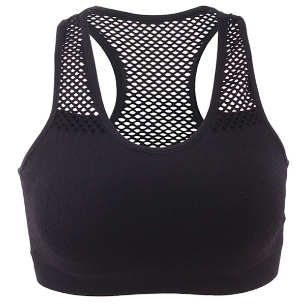 Naisten urheiluliivit, vahva tuki, push-up, langaton treenitoppi Black L