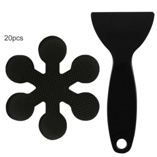 20X Liukuestetarrat kylpyhuoneeseen, liukueste suihkuun ja kylpyammeisiin Black 20 Pcs