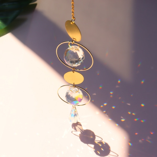 Clear Crystal Prism Ball Hängen Hängande Rainbow Sun Catcher B