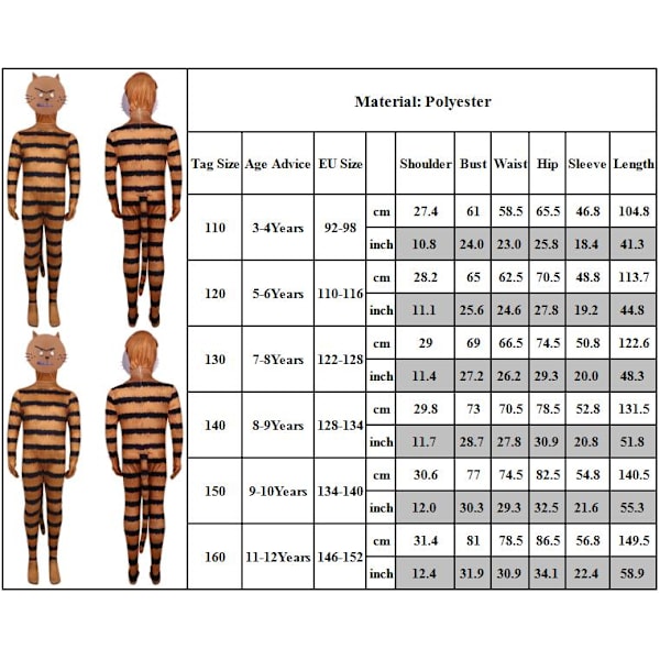Dog Man Cosplay Kostume Jumpsuit Festlig Udklædning Bodysuit til Unisex B 130cm