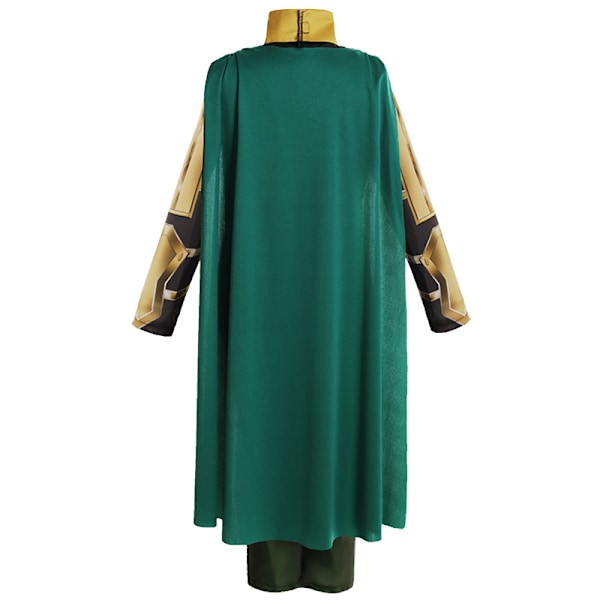 Barn Ragnarok Loki Cosplay Kostym Halloween Superhjälte Cosplay Jumpsuit Kappa M