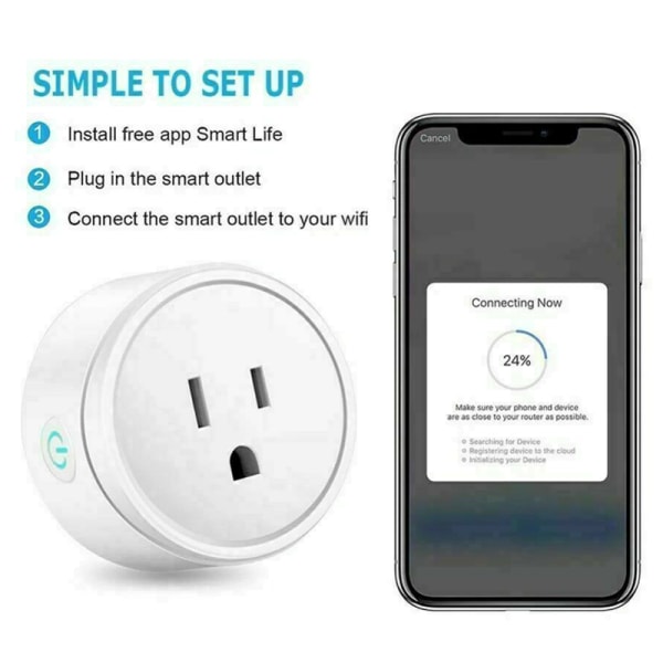 Röststyrning Mini Smart Outlet Wifi-uttag 4st 4pcs