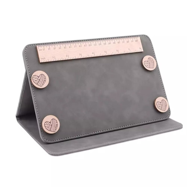 Magnetisk linjal stickmönsterdiagramhållare nålkonst handarbetsaccessoarer Grey