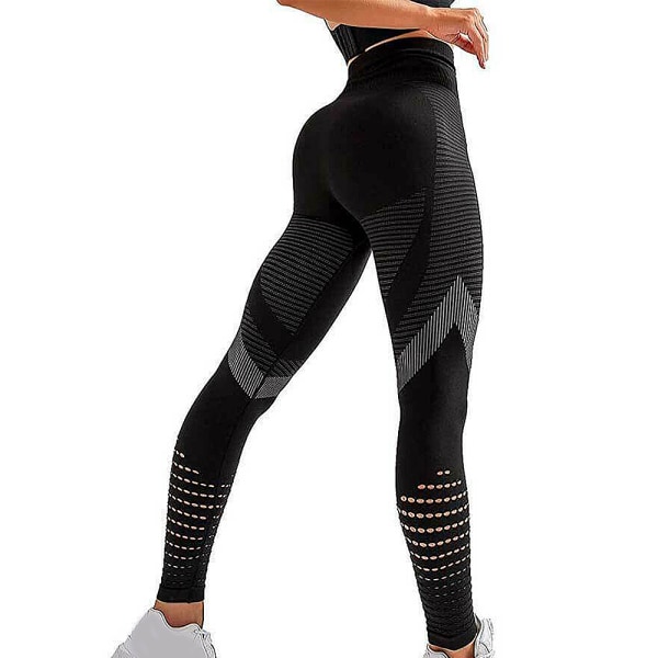 Kvinnor High Waist Fitness Casual Gym Sport Leggings Yogabyxor grey L