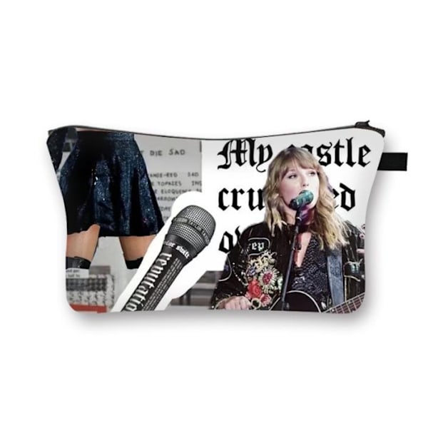 Taylor Swif Sångare Musik Kosmetisk Väska Makeup Organizer Läder Bärbar Påse Present Resa Toalettväska Förvaring Handväska B