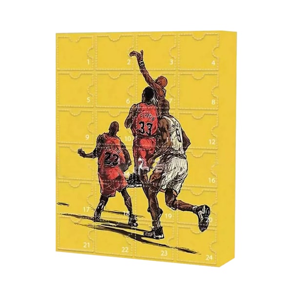 Julkalender för Basket 2024, Innehåller 24 Gåvor, Överraskningskalender med Basketstjärnor i Blind Box