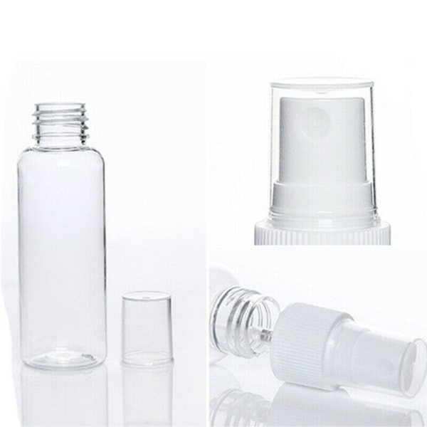 Plast tom sprayflaska transparent för bärbar parfym 1pcs