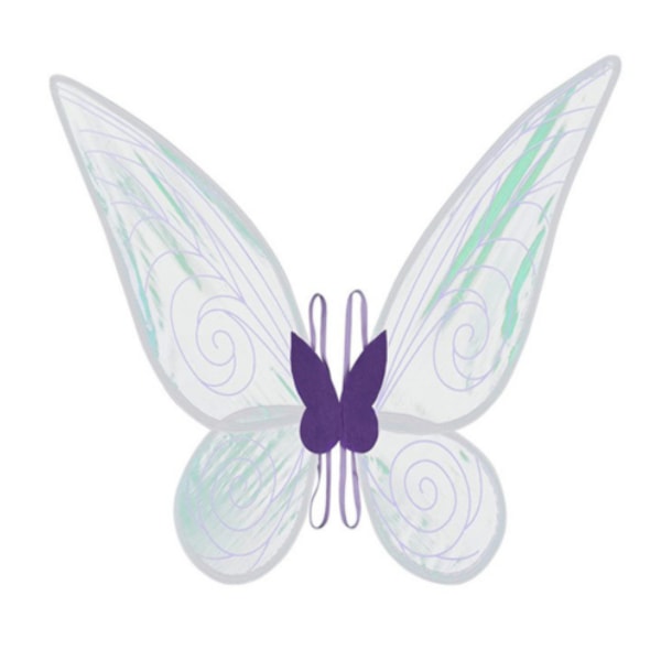 Fairy Wings Vuxen Dress Up Shiny Transparent Wings Halloween purple
