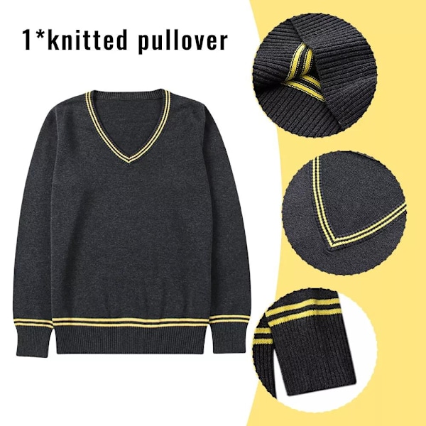 Harry Potter Voksen Jumper Sweater Gryffindor Ravenclaw Slytherin Hufflepuff Toppe C M