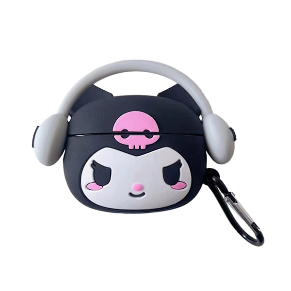 Kuromi/Melody/Stitch Trådlösa Hörlurar Mjukt Skyddsfodral för AirPods 1/2 3 Pro Kuromi Grey 3rd Generation