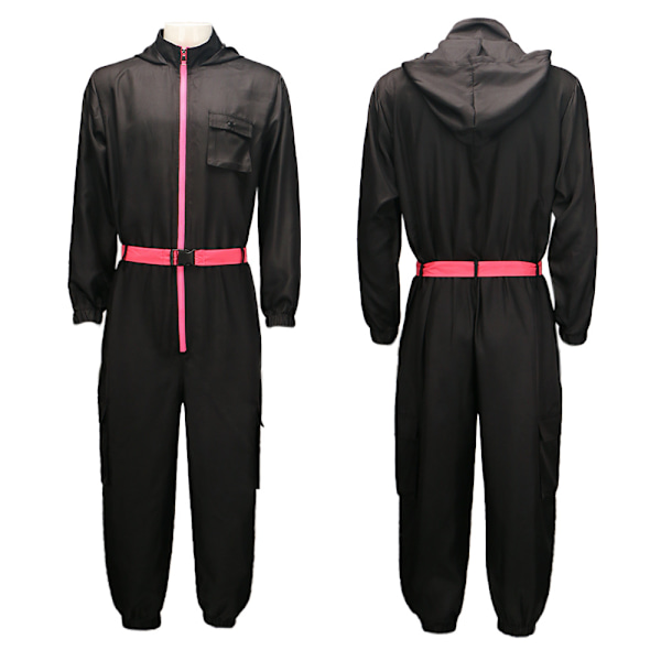 Squid Game 2 Uniform Svart Jumpsuit - Squid Game 2 Långärmad Jumpsuit Kläder - Squid Game 2 Uniform Svart Jumpsuit 3XL