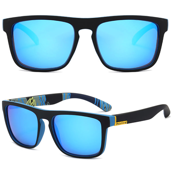3 par fyrkantiga solglasögon för män, utomhusglasögon Blue Frame Blue Lenses 3pair