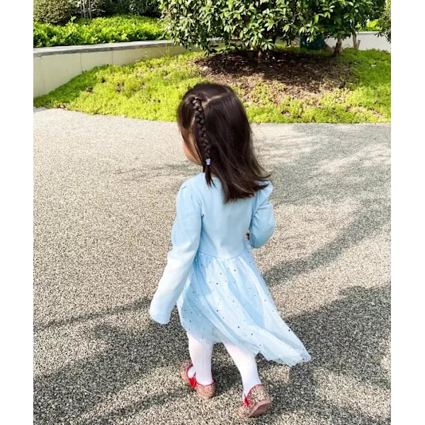 Flickor Prinsessa Klänning Elsa Anna Småbarn Cosplay Klänning Barn Tutu Födelsedagsfest Kläder Light Blue 120cm