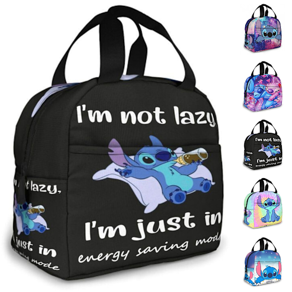 Bärbar Lilo And Stitch tryckt barn isolerad lunchlåda väska för pojkar och flickor, matpaket picknicklåda för picknick skola #2