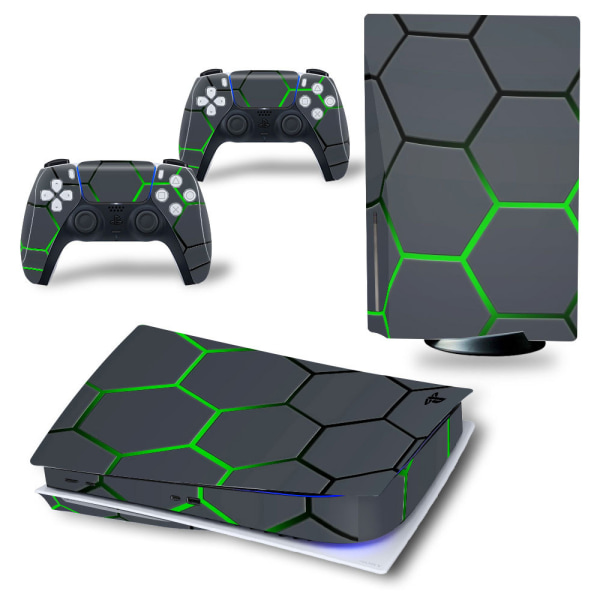 Ps5 Sticker / Klistermärken Skin Cover Playstation 5 Controllers Black Grid